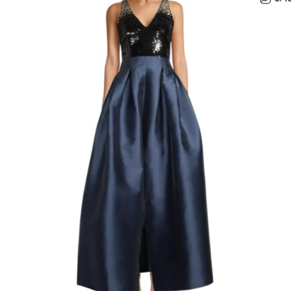 Sachin + Babi Black Sequin Gown